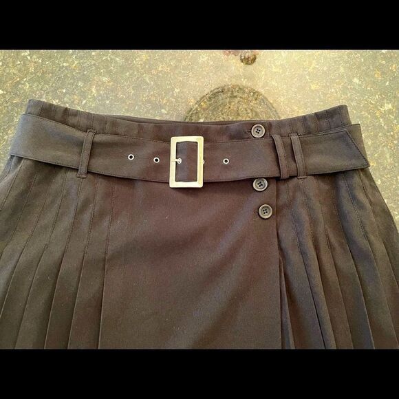 NWT ESPRIT Pleated Wrap Belted Mini Skirt 11/12 - Picture 2 of 15